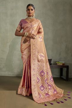Party Wear and Festival Wear Beautiful Satin Silk Fabric Saree
