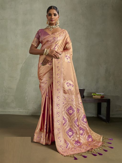 Party Wear and Festival Wear Beautiful Satin Silk Fabric Saree