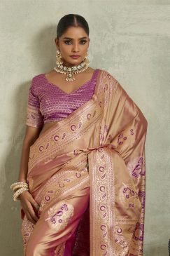 Alternative view of Party Wear and Festival Wear Beautiful Satin Silk Fabric Saree
