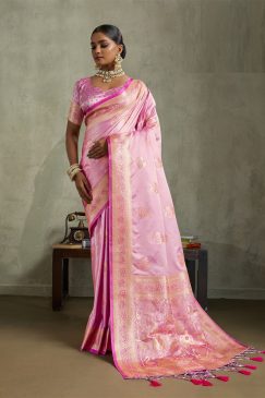 Party Wear and Festival Wear Beautiful Satin Silk Fabric Saree