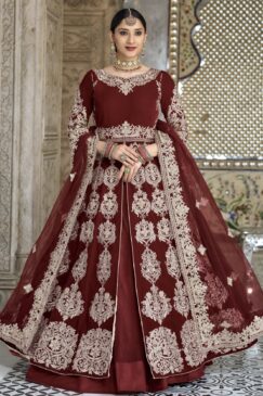 Lehenga style deals suits online