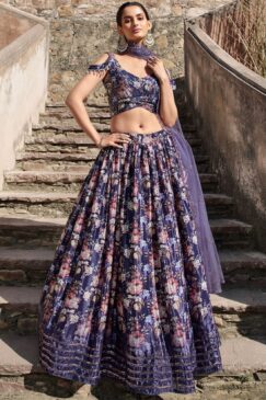 Purple Party Wear Lehenga Choli