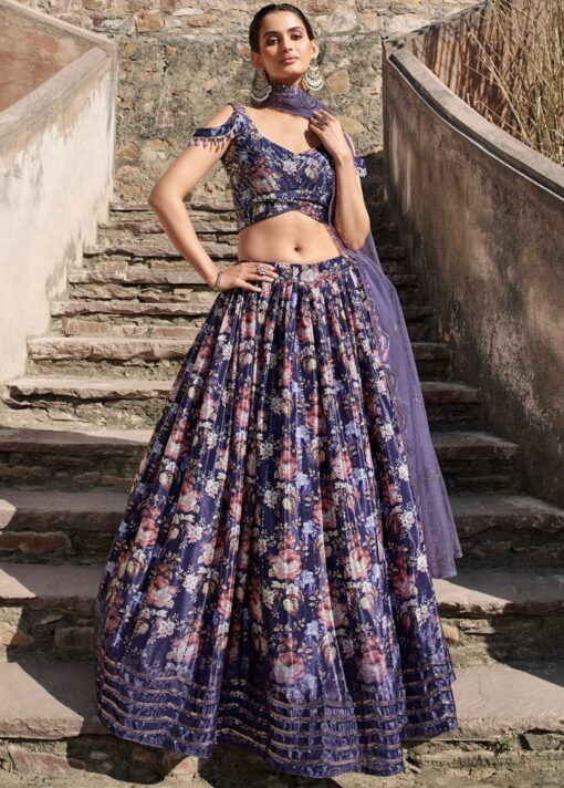 Purple Party Wear Lehenga Choli