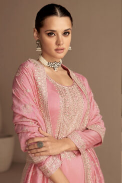 Alternative view of Pink Silk Palazzo Pant Suit