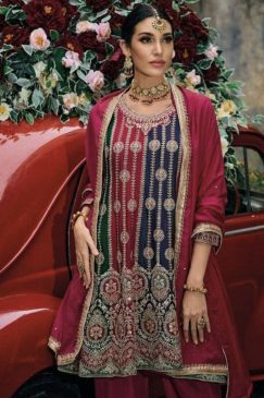 Alternative view of Desi Barbie Red Embroidered Pant Suit