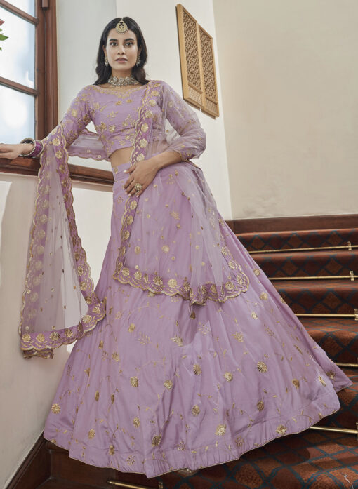 Lavender Sangeet Lehenga Choli