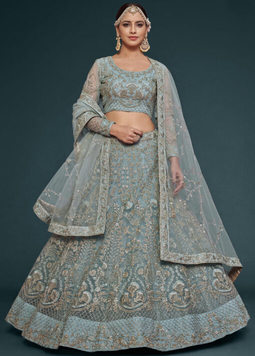 Aqua Net Sangeet Bridal Lehenga Choli