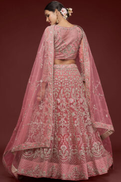 Alternative view of Rose Net Sangeet Bridal Lehenga Choli