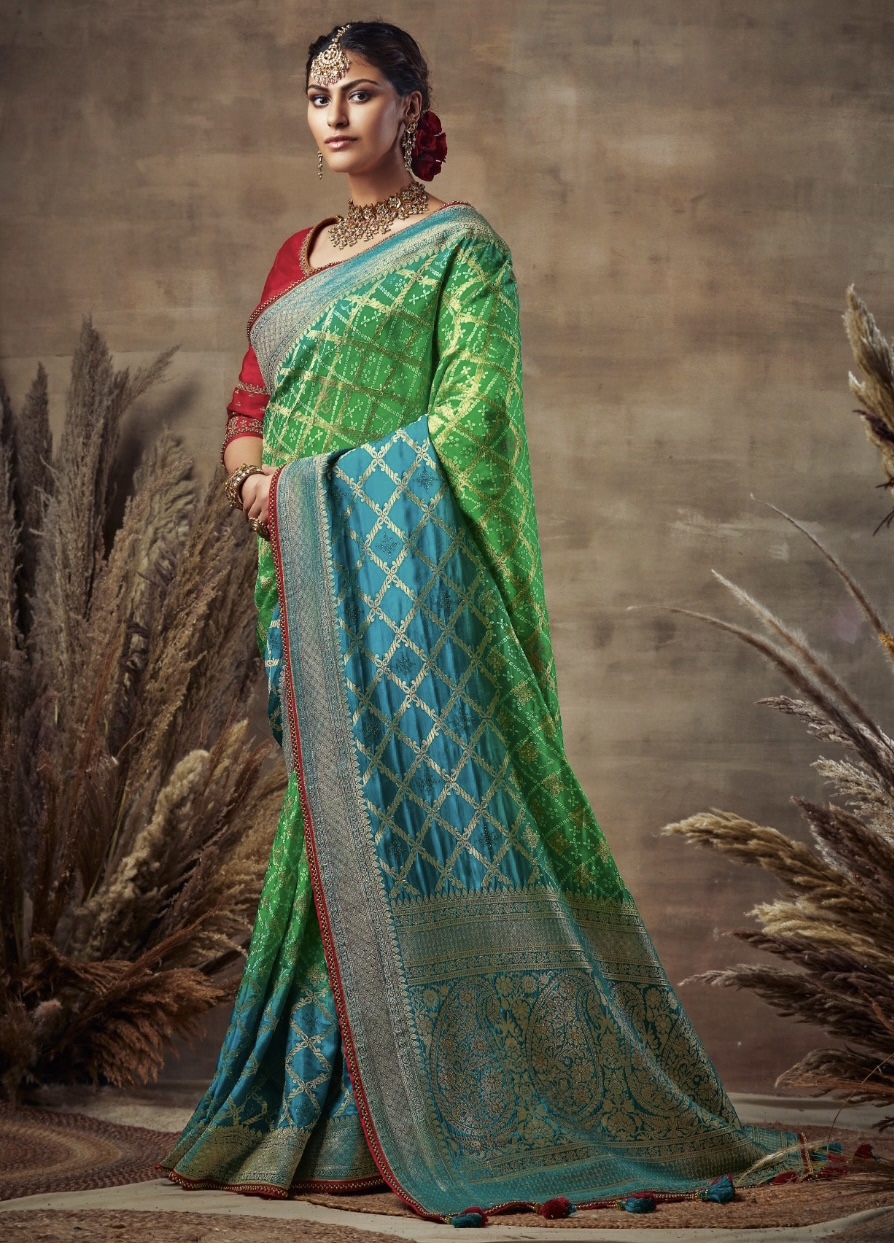 Bandhani on sale sarees collection
