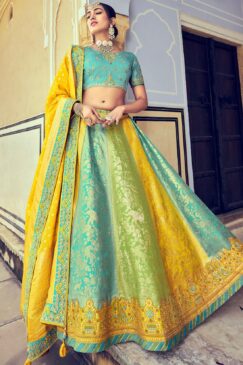 Multicoloured Silk Lehenga Choli