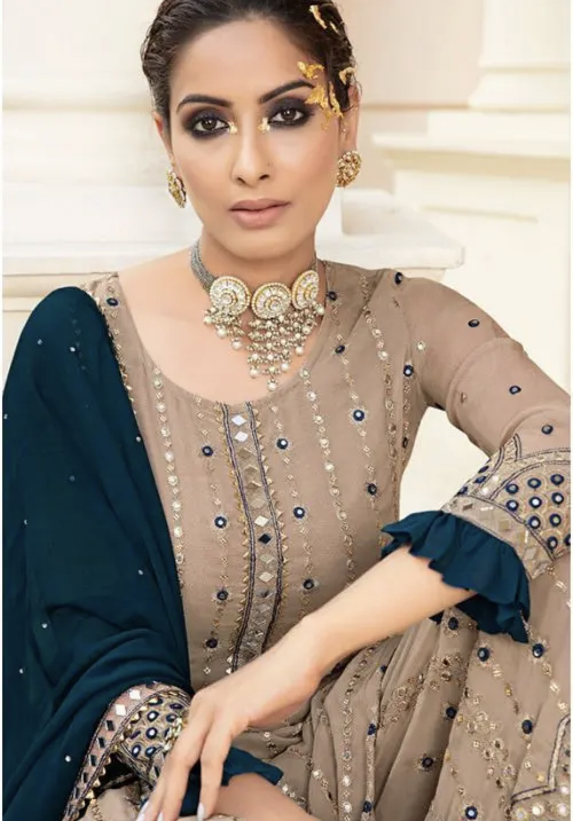 mirror work designs for churidar