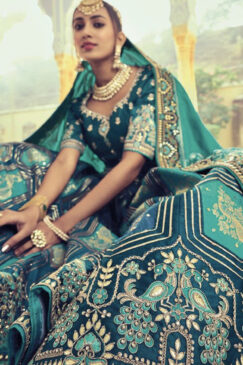 Alternative view of Blue Silk Lehenga Choli