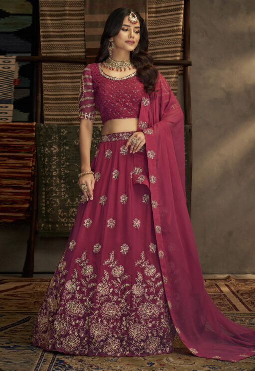 Euphoria Pink Georgette Lehenga Choli