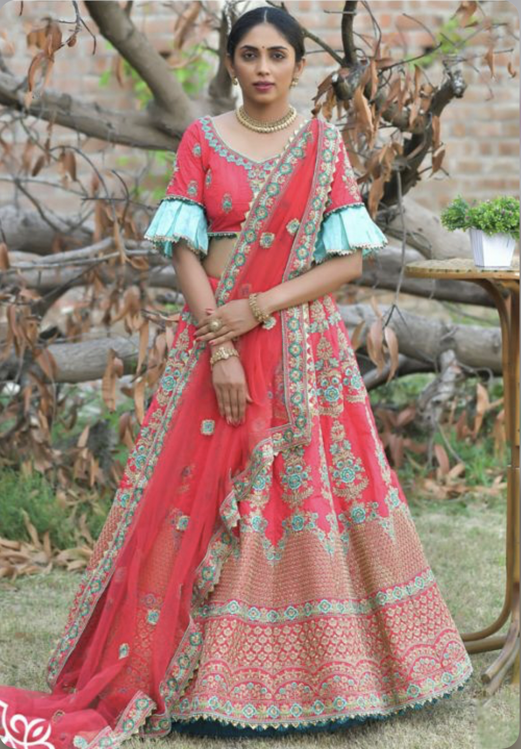 bright lehenga