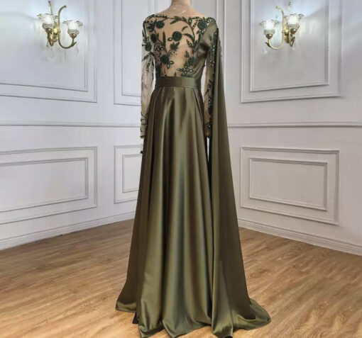 Olive Luxury A-Line Beaded Evening Dress - Evening Dresses, Made To ...