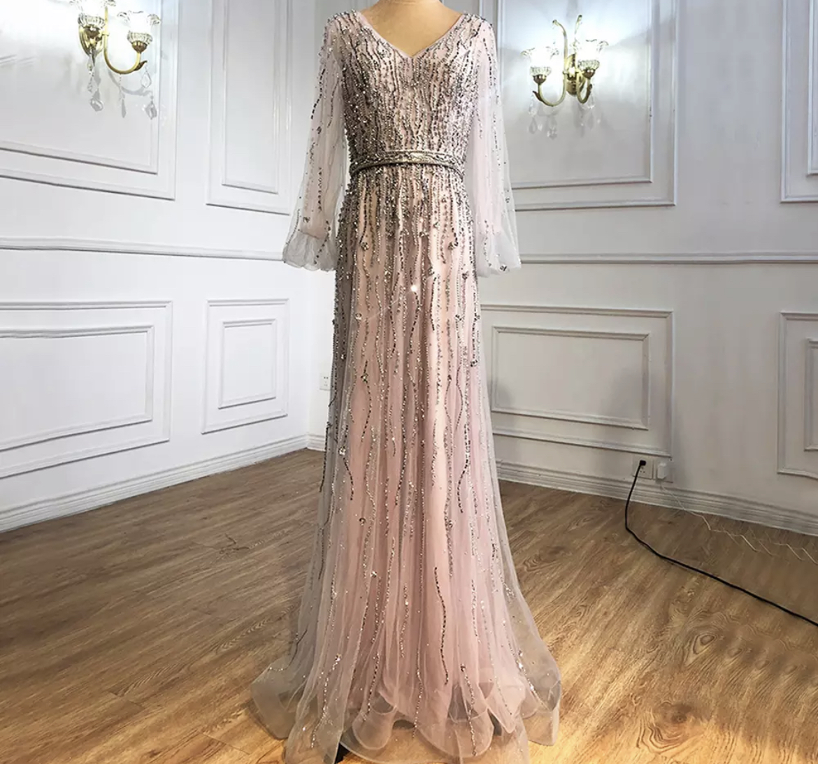 CeCe – Navy/Silver Prom Dress UK 14 - Dressy Dresses