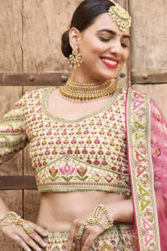 Alternative view of Off White Silk Bridal Lehenga Choli