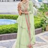 Mint Green Embroidered Sharara Suit