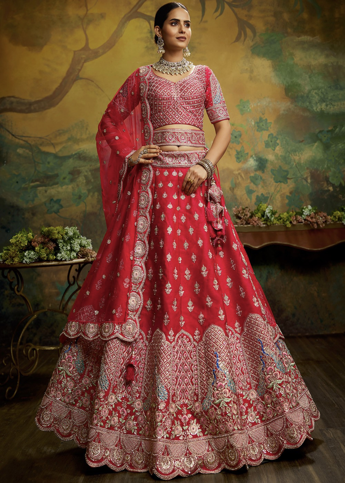 Red Colour Dulhan Lehenga Choli, Wedding Lehenga Choli