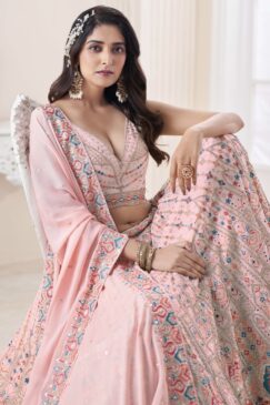 Alternative view of Pink Party Wear Lehenga Choli
