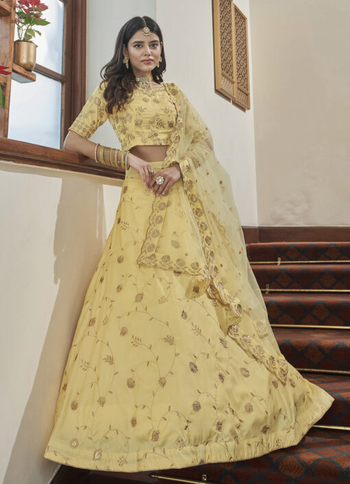 Yellow Sangeet Lehenga Choli