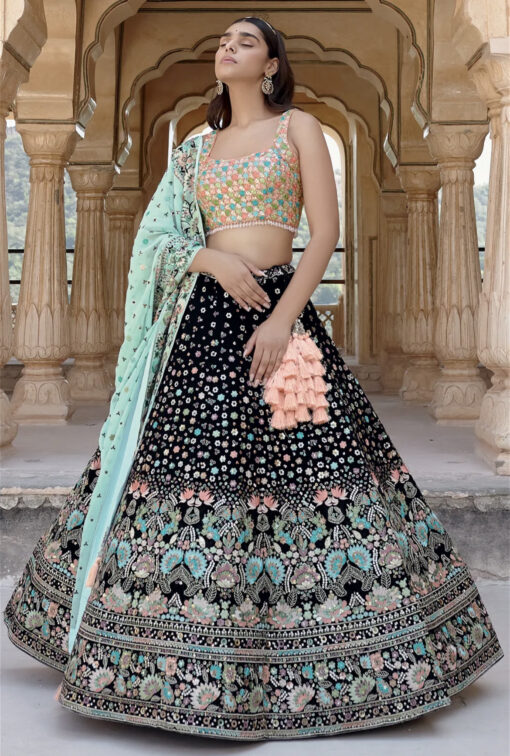 Black Georgette Lehenga Choli