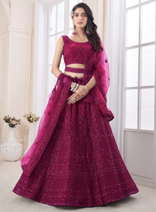 Pink Party Wear Lehenga Choli