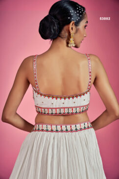 Alternative view of White Embroidered Party Wear Lehenga Choli