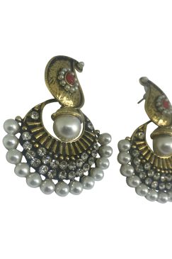 Alternative view of Antique Gold Jumka Drop Dangle Earrings