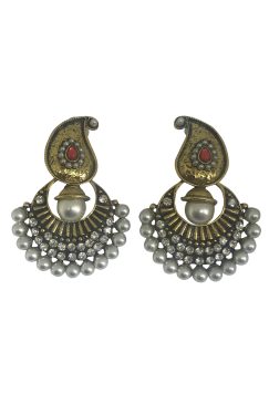 Antique Gold Jumka Drop Dangle Earrings