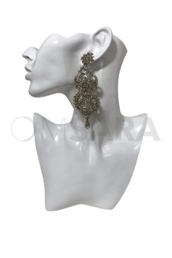 Alternative view of Crystal Gold Drop Dangle Earrings