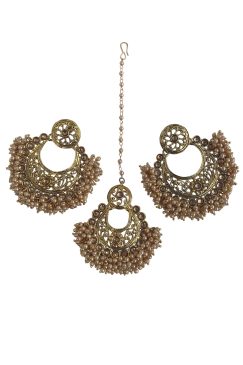 Rukmani Bali And Maang Tikka Set