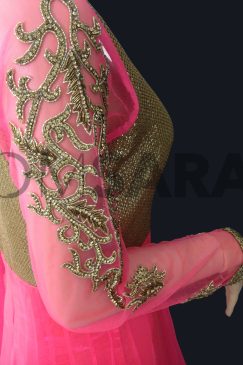 Alternative view of Readymade Heavy Pink Net Anarkali Suit
