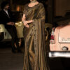 Chocolate Digital Net Heavy Work Saree