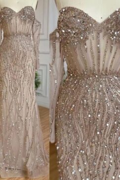 Alternative view of Sweetheart Off The Shoulder Mermaid Beaded Evening Dress