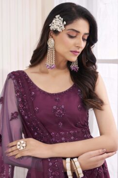 Alternative view of Wine Party Wear Lehenga Choli