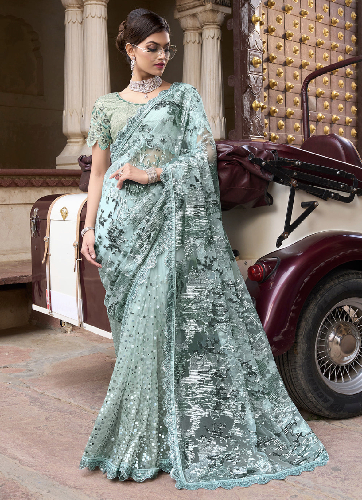 Bridal saree work discount