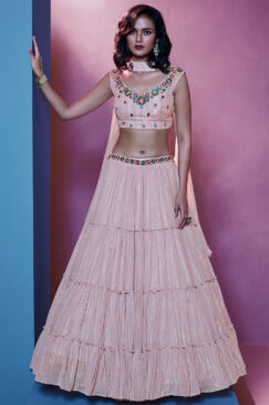 Pink Sangeet Party Wear Lehenga Choli
