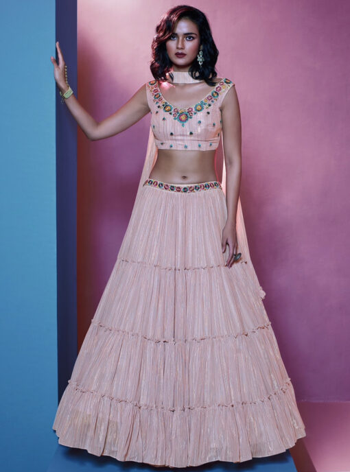 Pink Sangeet Party Wear Lehenga Choli