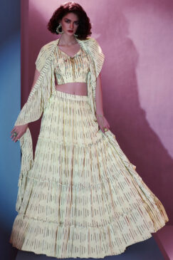 Off White Sangeet Party Wear Lehenga Choli