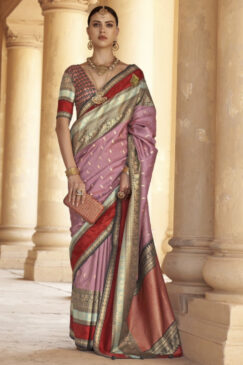 Pink Traditional Silk Saree