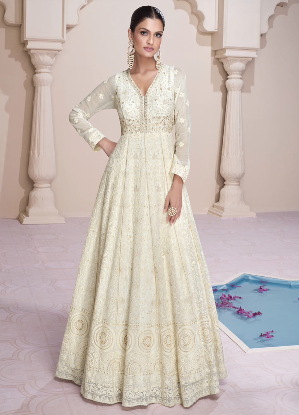 Long gown salwar sale