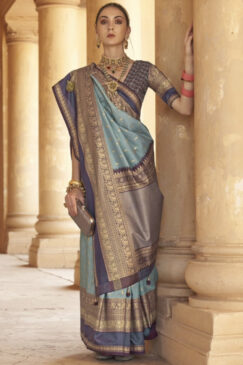 Blue Traditional Silk Saree
