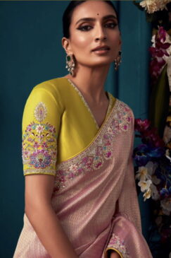 Alternative view of Pink Pure Silk Wedding Saree