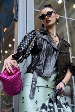 Alternative view of Light Green Retro Print Satin Silk Saree