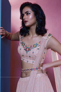 Alternative view of Pink Sangeet Party Wear Lehenga Choli