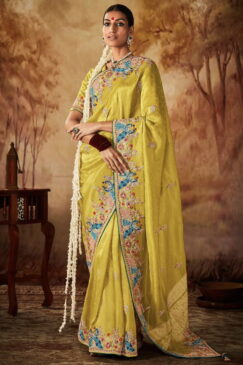 Yellow Kanjivaram Silk Wedding Saree