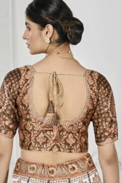 Alternative view of Multi Colour Satin Silk Wedding Lehenga Choli