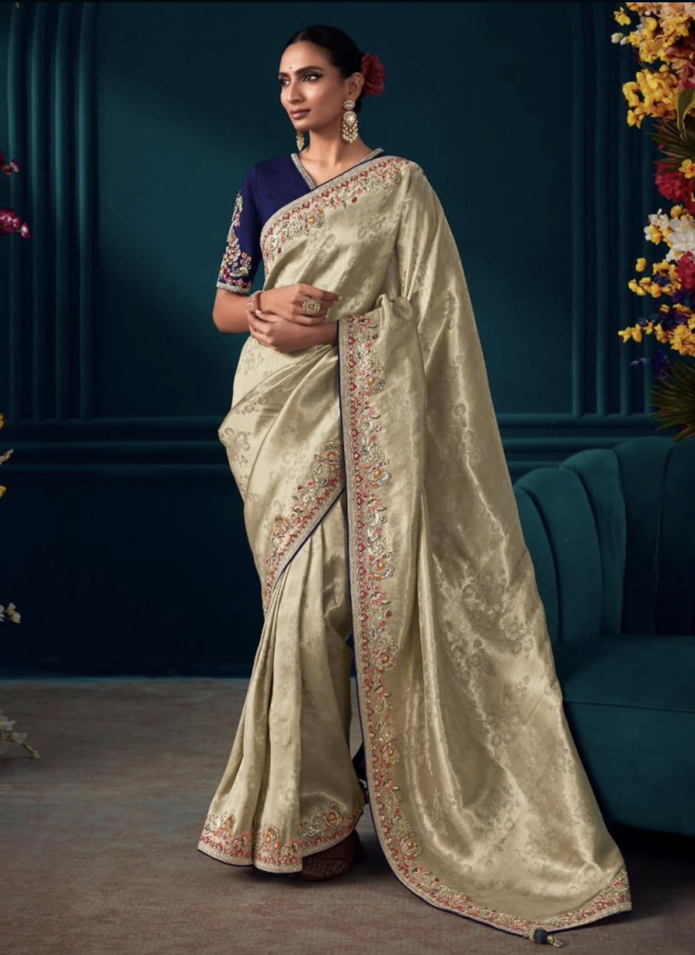 Pure silk online saree for wedding
