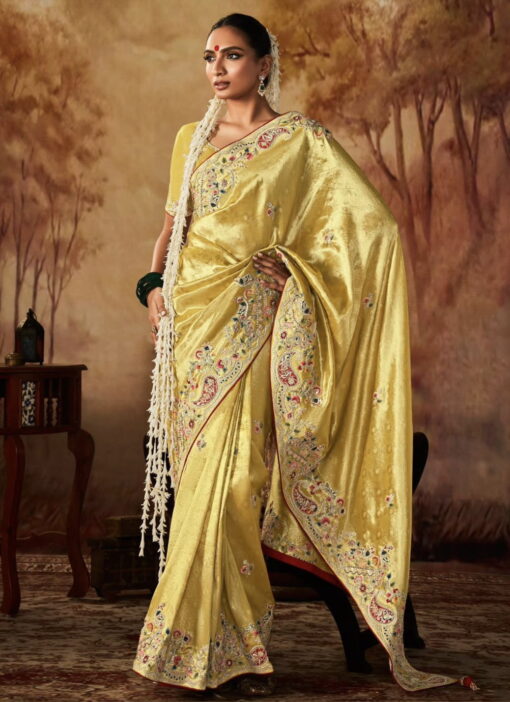 Yellow Kanjivaram Silk Wedding Saree